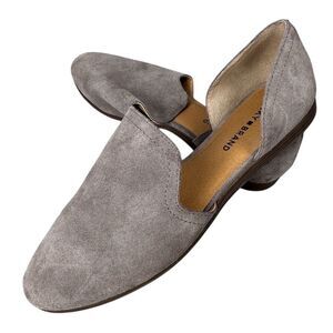 Lucky Brand Morriah Women's Gray Taupe Suede Leather Flats Loafers Size 9.5